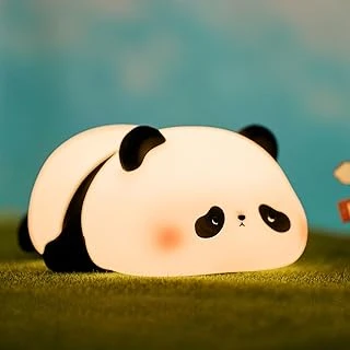 Vtiger Panda Gece Lambası, Led Yumuşacık Sevimli Lamba, Çocuklar Için Gece Lambası, Silikon Panda Işığı, Kısılabilir Kız Bebek Yatak Odası Gece Lambası, Emzirme Kreş Dekoru Için Şarj Edilebilir ürün görseli 1