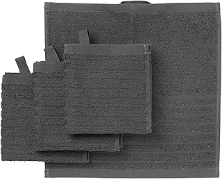 4 Adet El Havlusu, Koyu Gri Renk 30X30 Cm Pamuk,4 Li El-Kurulama Havlu ürün görseli 1