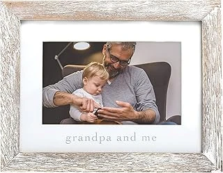 Pearhead Grandpa & Me Keepsake Rustik Resim Çerçevesi, Babalar Günü Hediyesi Büyükbaba Için Eskitilmiş ürün görseli 1