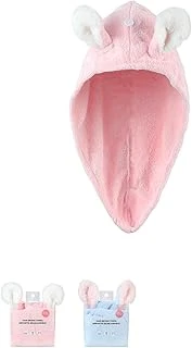 Pembe Tavşan Kulakları Saç Kurutma Havlusu ürün görseli 1