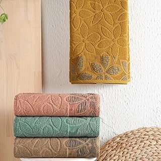 Schafer Dolce Jakarlı Havlu 70X140-Hardal ürün görseli 1