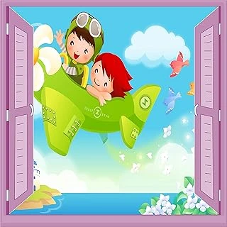 Çocuk Odası Bebek Odası Pencere Poster Duvar Kağıdı Pilot ürün görseli 1