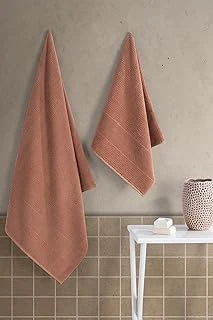 Royality | 50X90-70X140 Cm 2'Li Banyo Havlu Seti,%100 Pamuklu Havlu Takımı Kiremit ürün görseli 1