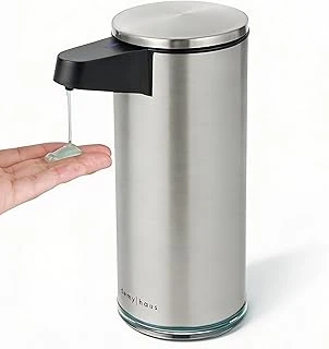 Sensepro Sensörlü Otomatik Sıvı Sabunluk | Şarjlı Paslanmaz Çelik | 380Ml 5 Kademeli Dozaj | Temassız Hijyenik | Banyo Mutfak | Metalik Gri ürün görseli 1
