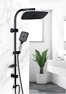Robot Tepe Duş Seti Takımı Shower Yağmurlama Kare Banyo Masaj Duş Başlığı Sistemi Siyah ürün görseli 1
