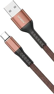Type-C Hızlı Şarj Kablosu – Kahverengi, Örgülü, Kırılmaz, 1M Usb Girişli ürün görseli 1
