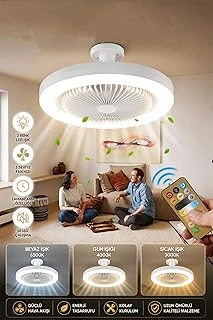 Neo Vista Led Tavan Vantilatörü Uzaktan Kumandalı 3 Kademeli Fan & 3 Renk Işık Zaman Ayarlı Floresan Tip Lamba ürün görseli 1