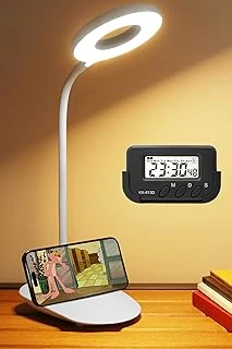 2Li Set Şarjlı Masa Lambası + Kronometreli Öğrenci Saati Renk Ayarlı Ders Çalışma Okuma Lambası Q3 ürün görseli 1