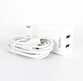Tecno Charger + Data Cable Tcw-E01D Beyaz ürün görseli 1