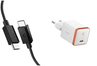 Spigen Usb-C To Usb-C 1 Metre Kablo 60W Güç/Pps 2.0 Super Hızlı Şarj / 480 Mbps Data Aktarım Hızı Type-C Ekstra Dayanıklı Black - Aca08718 Spigen 30W Usb-C Mini Hızlı Şarj Aleti ürün görseli 1