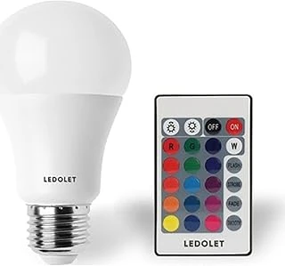 Ledolet Rgb Led Ampul 9 W E27 Duy Dımmerlı Uzaktan Kumandalı ürün görseli 1