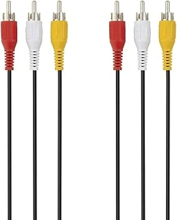Belkin Blk-F3Y083Bf2M Av,3Xrca,M/M Nikel Kablo, 2M, Siyah ürün görseli 1