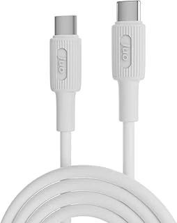 Juo 60W Usb Type-C To Type-C Silikon Hızlı Şarj Data Kablosu Beyaz 1 Metre ürün görseli 1