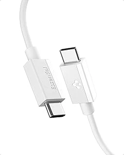 Spigen Usb-C To Usb-C 1 Metre Kablo 60W Güç/Pps 2.0 Desteği Super Hızlı Şarj / 480 Mbps Data Aktarım Hızı Type-C Ekstra Dayanıklı White - Aca08717 ürün görseli 1