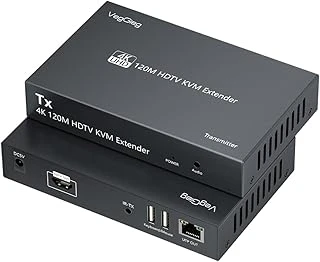 Veggieg 4K 30Hz Hdmi Kvm Extender 120 Metre Cat5E/6 Hdmi Menzil Genişletici Uzatıcı ürün görseli 1