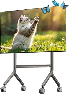 Nb Ergonomic Tekerlekli Tv Standı, Maks. 90 Inç (90 Inç) Ekran Için, 68 Kg'A Kadar Yük, Tv Arabası, Yüksekliği Ayarlanabilir, Sessiz Kaydırma Tekerleğiyle | Vesa 200 X 200 Ila 800 X 600 Mm P100 ürün görseli 1