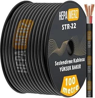 Hepa Merz Str-22 Stereo Mikrofon Kablosu 2X0.22 Mm Ses Kablosu 100 Mt. (%100 Bakır) ürün görseli 1