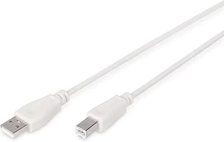 Digitus Ak-300102-030-E Usb2.0 Type-A To Type-B Kablo Beyaz ürün görseli 1
