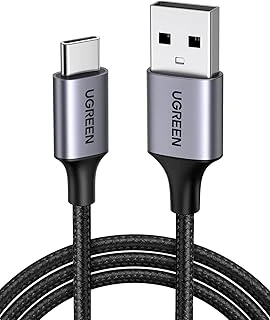 Ugreen 3.0 A Usb-A & Usb-C Örgülü Şarj Data Kablosu, 2 Metre, Siyah, 60128 ürün görseli 1