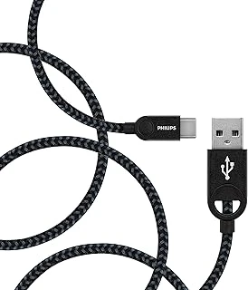 Usb - Usb C Şarj Kablosu, 1.2 Metre, Örgü, Siyah (Dlc2628B) ürün görseli 1