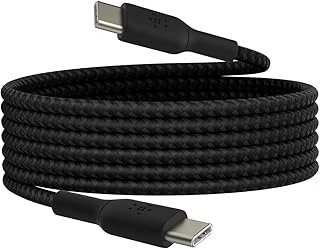 Belkin Boostcharge (6.6Ft) Braided Usb-C To Usb-C Cable For Iphone 16, Iphone 16 Pro, Iphone 16 Max, Iphone 16 Plus, Iphone 15, Galaxy S24, S23, Note10, Pixel 9, Pixel 8, Ipad & More - Black ürün görseli 1