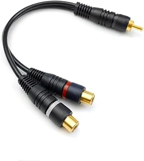 1 Rca Erkek 2 Rca Dişi 25 Cm Anfi Y Kablo, Siyah ürün görseli 1