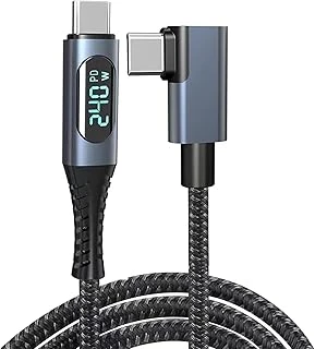 Coverzone Usb 4 Kablo, Thunderbolt Kablo Için Dik Açı Pd 240 W Çift 8K Hd Ekran Usb C Kablosu 8K@60Hz 40Gbps Veri Aktarımı (1Metre/4Ft) Zr849 ürün görseli 1
