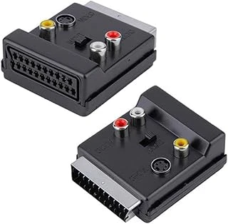 Scart Erkek Di̇Şi̇ - Rca - S-Vi̇Deo Anahtarli Çi̇Ft Yönlü Görüntü Ses Çevi̇Ri̇Ci̇ Adaptör (21 Pi̇N) ürün görseli 1