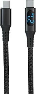 Coverzone Pd60W Hızlı Şarj Kablosu, Led Ekranlı, 480Mbps Type-C To Type-C Kablo, Usb C - Usb C Erkek - Erkek Kablo Tip C To Tip C 1 Metre U05Cc3 ürün görseli 1