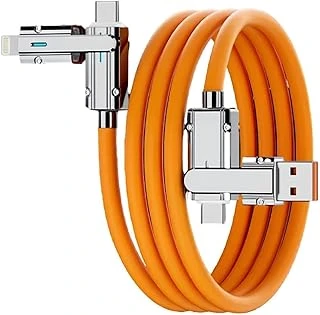 Daytona A6020 Usb To Type C Lightning 4 In 1 Hızlı Şarj Data Kablosu Çevirici Dönüştürücü Adaptör 120W - 2M ürün görseli 1