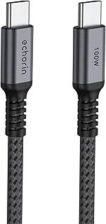 Şarj Veri Aktarım Kablosu 20V5A, Type C'Den Type C'Ye, 100W, Çift Kat Örgülü (Gri, 2 Metre) ürün görseli 1