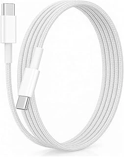 60W Type-C To Type-C 1 Metre Dayanıklı Örgülü Hızlı Şarj & Veri Kablosu İphone 17/16/15 Uyumlu Air, Galaxy S10 S9 S8 Plus, Note 10 9 8 Uyumlu ürün görseli 1
