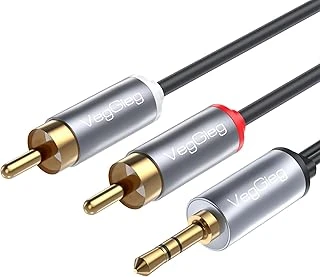 Veggieg 3.5Mm Aux To 2 Rca Hi-Fi Ses Kablosu 3 Metre ürün görseli 1