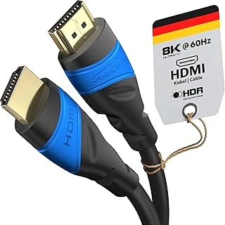 Kabeldirekt – 8K/4K Hdmi Kablosu – 2 M – 8K@60 Hz (Hızlı Hd Için Ekstra Bakır, 4K@120 Hz/8K@60 Hz – Hdmi 2.0 Ile Uyumlu, Ethernet Ile Yüksek Hız, Blu-Ray/Ps5/Xbox Serisi X/Anahtar, Siyah) ürün görseli 1