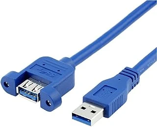 Parcbeny 9847 1.5 Metre Usb 3.0 Panel Tipi Vida Girişli Dişi Erkek Uzatma Kablosu Panele Monte Edilebilir Dişi Usb Tip-A Konektör ürün görseli 1