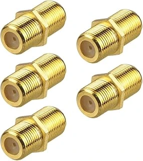 F Konnektör F Ara Altın Sarısı 5 Adet Kablo Ek Ara Aparatı Gold ürün görseli 1