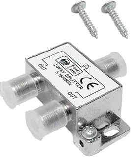 Lunatic 1848 2 Li Uydu Splitter Kablo Tv Rg6 Anten Çoklayıcı Dağıtıcı 3D Hd Sd Yayınları 1080P Destekli Yüksek Kalite Saf Bakır İç Malzemeden Üretilmiştir Parazitleri Önleyici Özellik ürün görseli 1