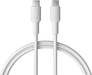 Coral Type C-C Power Delivery Hızlı Şarj Kablosu, Beyaz Kablo, Beyaz/Beyaz Uçlar (150 Cm) ürün görseli 1