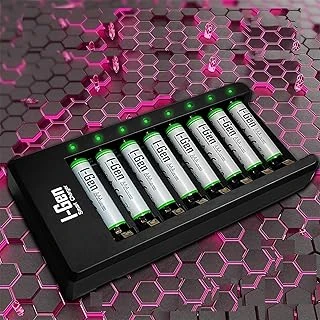 I-Gen G890 8'Li Pil Şarj Aleti + 8 Adet Aaa 900 Mah Şarj Edilebilir Aaa İnce Şarjlı Kalem Pilli Set 1.2V Ni-Mh ürün görseli 1