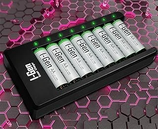 I-Gen G827 8'Li Pil Şarj Aleti + 8 Adet Aa 2700 Mah Şarj Edilebilir Aa Şarjlı Kalem Pilli Set 1.2V Ni-Mh ürün görseli 1