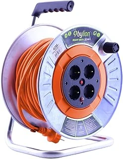 Bylion Ip20 Metal Makaralı Seyyar 4 Prizli Uzatma Kablosu 3X2.5 Mm Cca Kablo 40 Metre Termal Sigorta ürün görseli 1