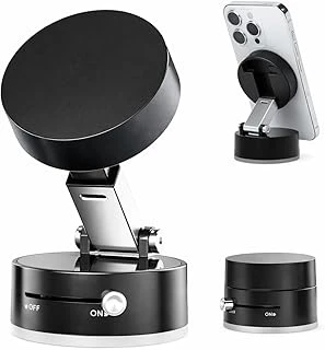 Busstier Vakumlu Kilitli Araç İçi Telefon Tutucu Güçlü Neodimyum Mıknatıslı 360 Derece Çok Açılı Ayarlanabilir Katlanabilir Tasarım Torpido Cam Konsol Masaüstü Tekrar Takılabilir Vakum ürün görseli 1