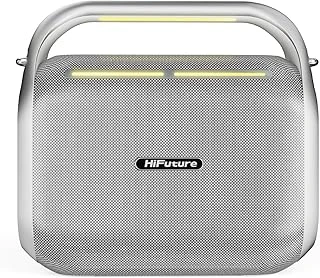Hifuture Musicbox 200 100W Bluetooth 5.0 Bt/Usb/Sd Kart/Aux Girişli Mikrofonlu Karaoke Sistemi Kablosuz Hoparlör (Gümüş) ürün görseli 1