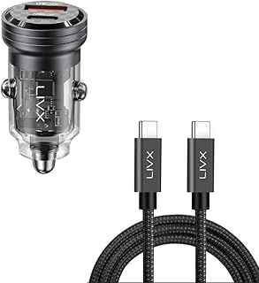 Livx Transparent 45W Pd/Qc Mini Araç Şarj 2 Metre Hızlı Şarj Data Kablosu L35 - Tct-02 ürün görseli 1