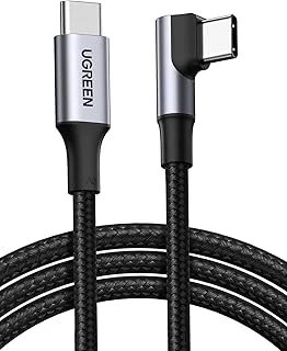 Ugreen Type-C To Type-C 100 W 5A Örgülü 90 Derece Şarj Kablosu 2 Metre ürün görseli 1