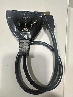 4K Hdmi Switch 3 Port Hdmi Switch 50 Cm Kablolu Hdmi Çoğaltıcı ürün görseli 1