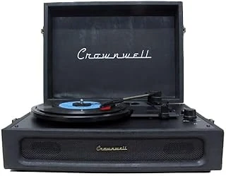 Casablanca Çanta Pikap - 3 Devirli (33/45/78), Dahili Hoparlörlü, Bluetooth Bağlantılı, Nostaljik Taşınabilir Plak Çalar - Siyah ürün görseli 1