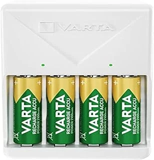 Akü Şarj Cihazı, 4 X Aa 2100 Mah Dahil, Şarj Edilebilir Piller Için Pil Şarj Cihazı, Aynı Anda 2 Veya 4 Aa/Aaa Şarj Eder, Tak Şarj Cihazı, Beyaz ürün görseli 1