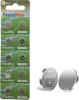 10X Ag9 (Lr45, Lr936, 394) 1.5V - Poundmax Alkalin Düğme Piller | 1X 10'Lu Paket ürün görseli 1