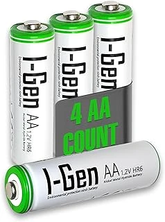 I-Gen B163 4 Adet Aa 1100 Mah Şarj Edilebilir Kalem Pil 1.2V Ni-Mh Solar Aydınlatma Uyumlu ürün görseli 1